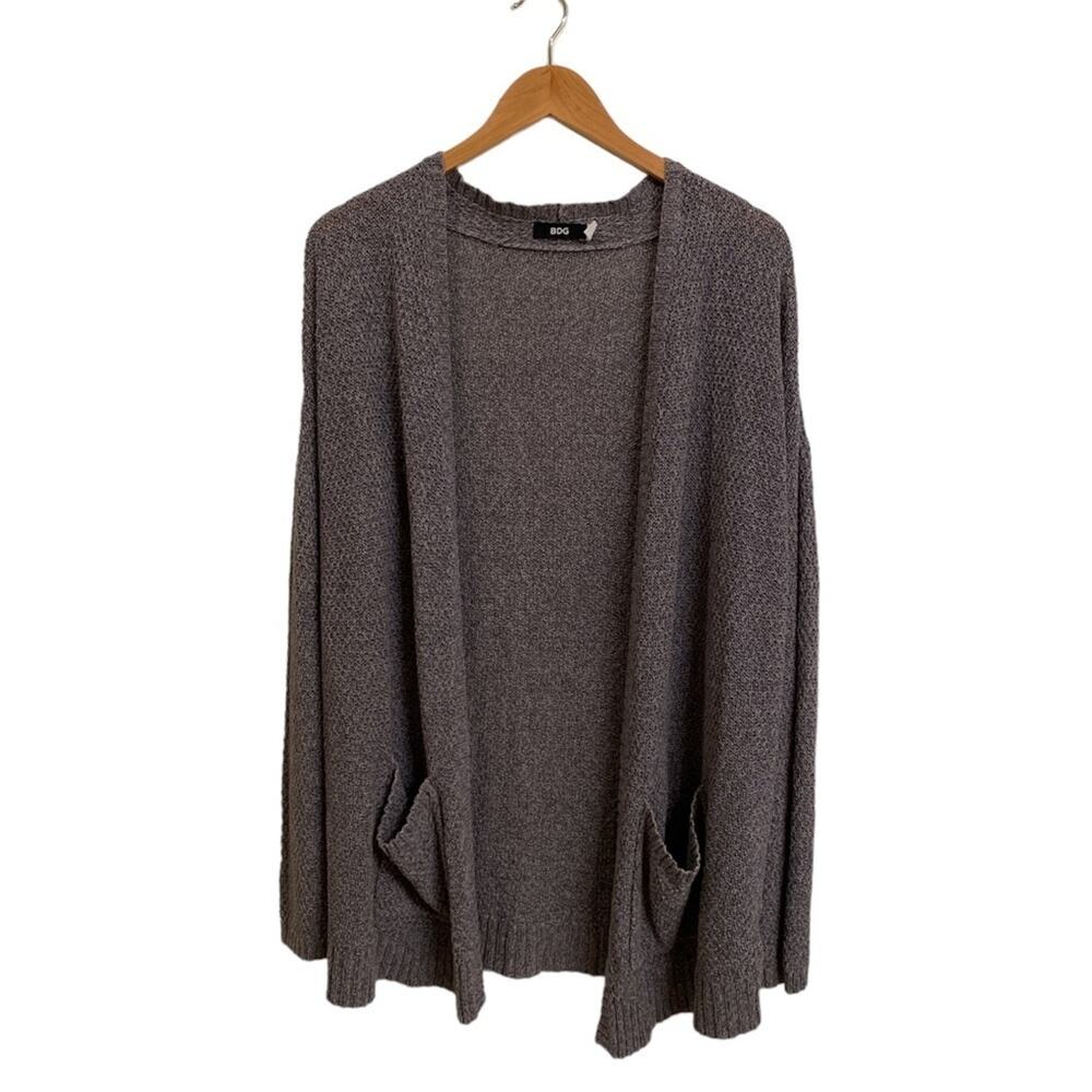 BDG Charcoal Gray Slouchy Long Librarian Cardigan Size Medium